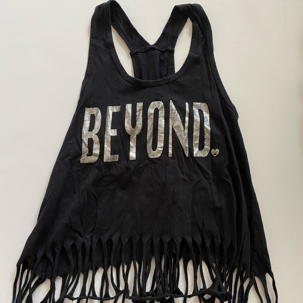 Y2K fringed baby tee